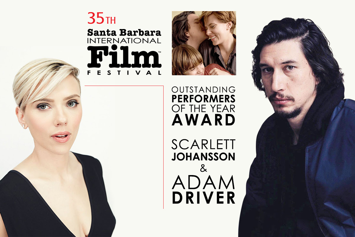 Scarlett Johansson and Adam Driver Tabbed for SBIFF Outstanding