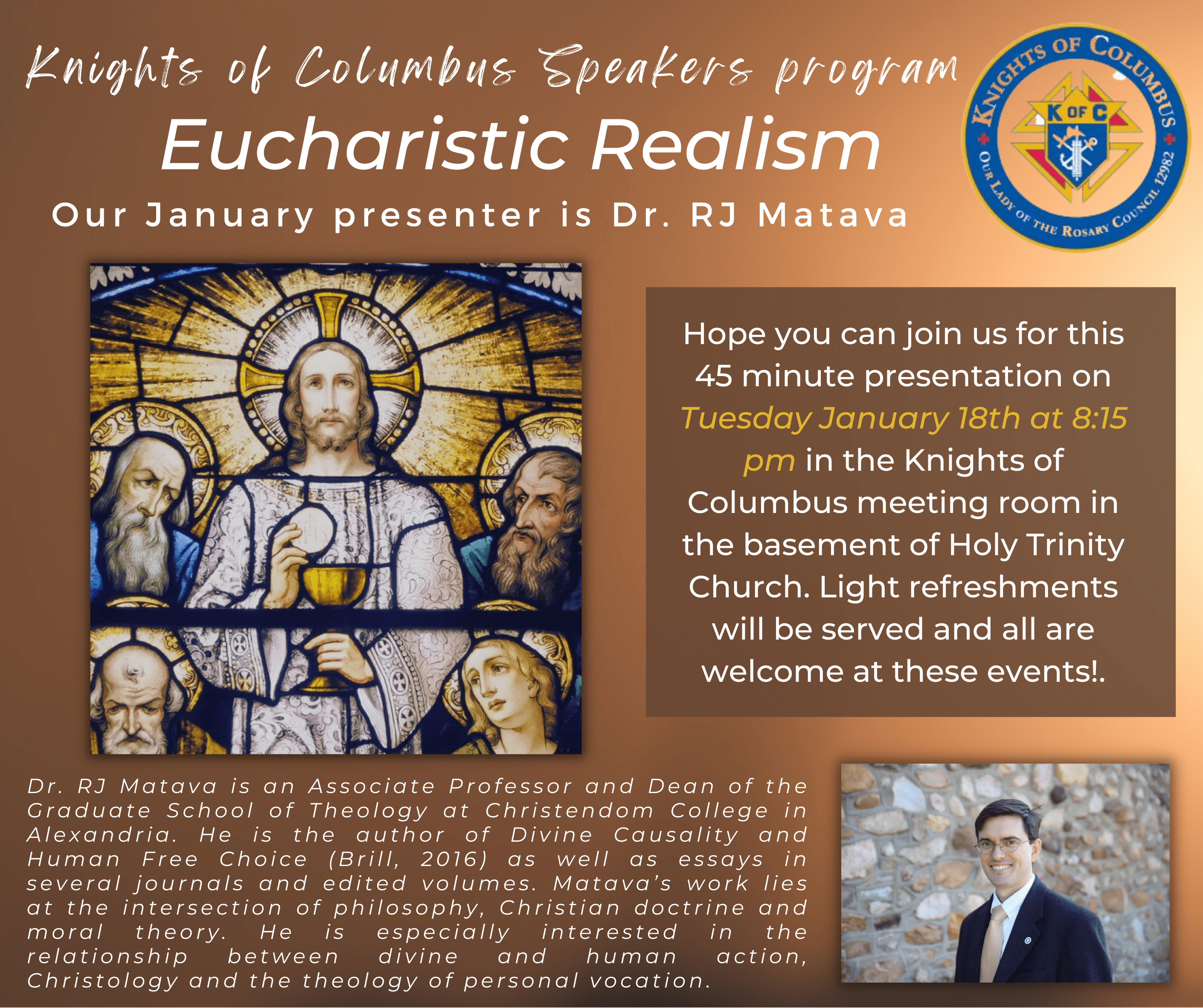 Eucharistic Realism, Dr. RJ Matava