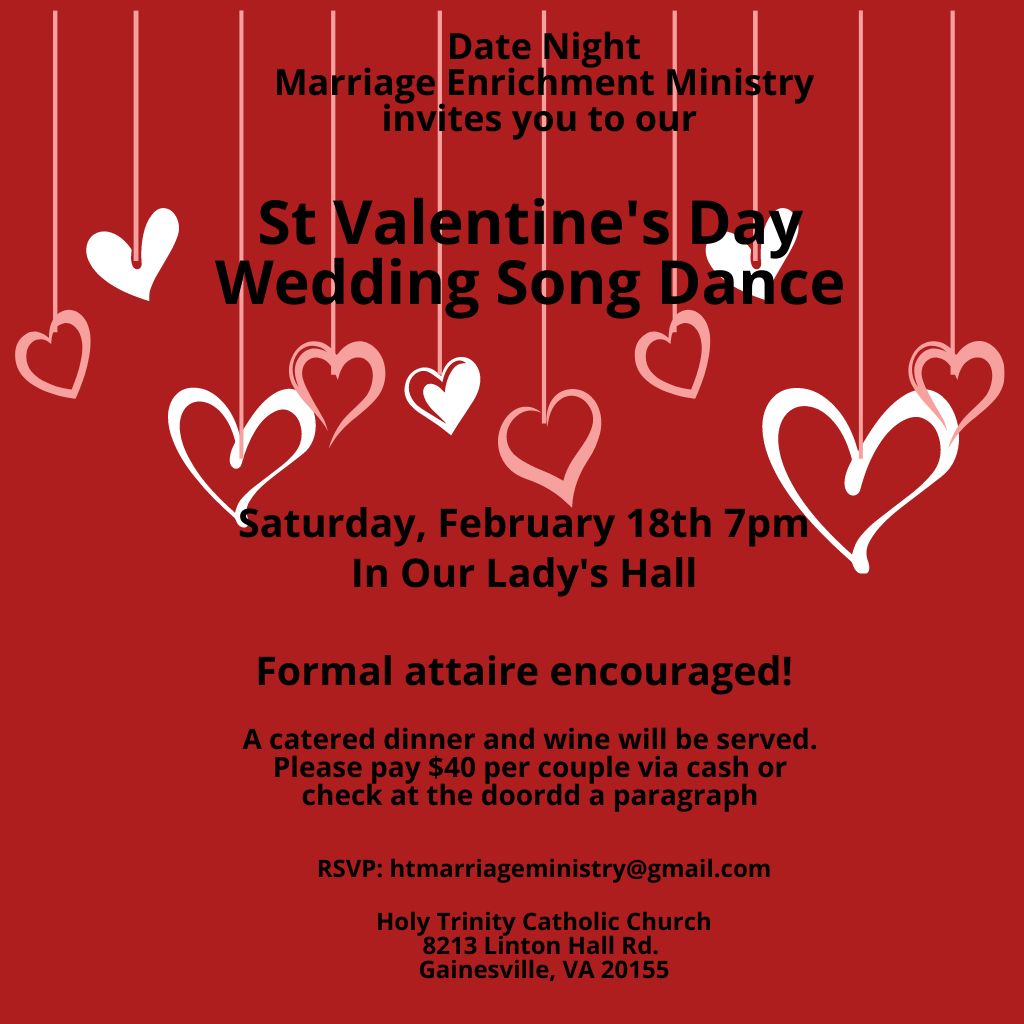 DATE NIGHT, St Valentine’s Wedding Song Dance!