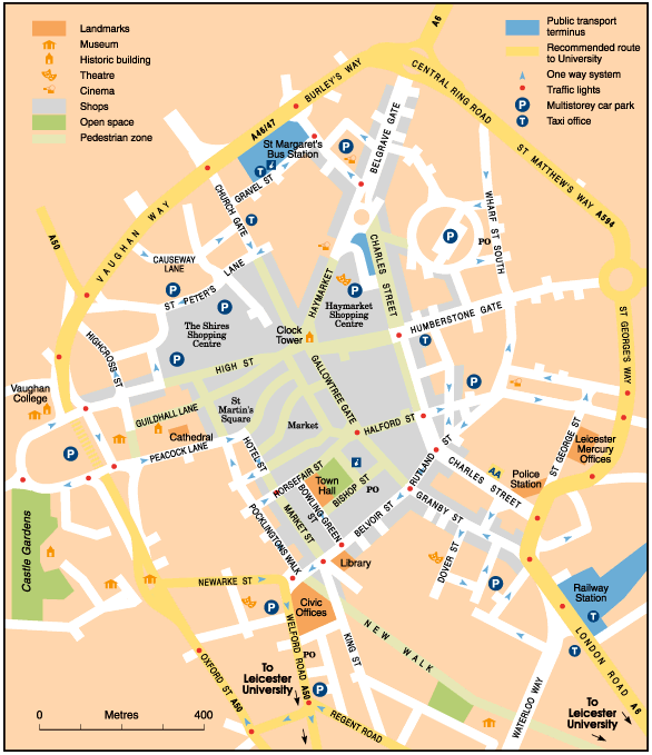 Richard Rhodes Location Map Of Leicester City Centre Mapcen.