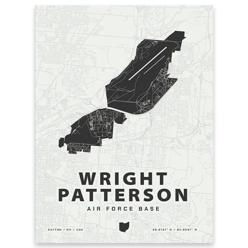 Wright Patterson Air Force Base Map Print Home Base Maps