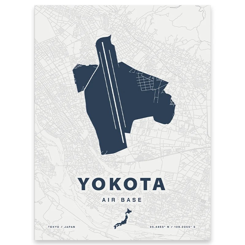 Yokota Air Base Map Print Home Base Maps 2Yokota 