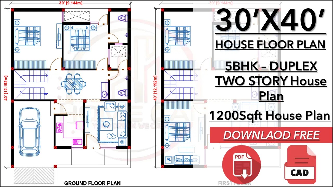 30X40 HOUSE PLAN