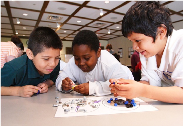 ids doing a fun learning exercise (homeschooling activities)