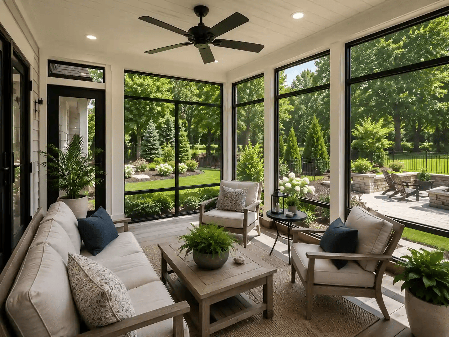 Custom-built patio space