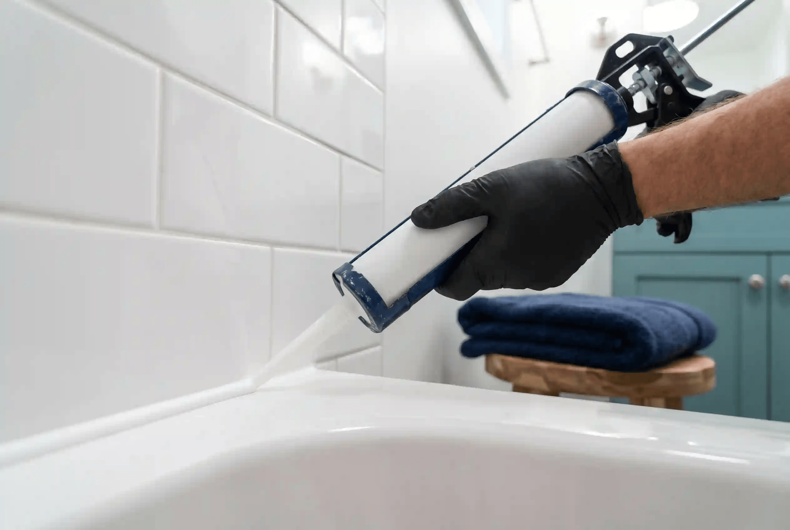 Handyman installing fixtures and hardware