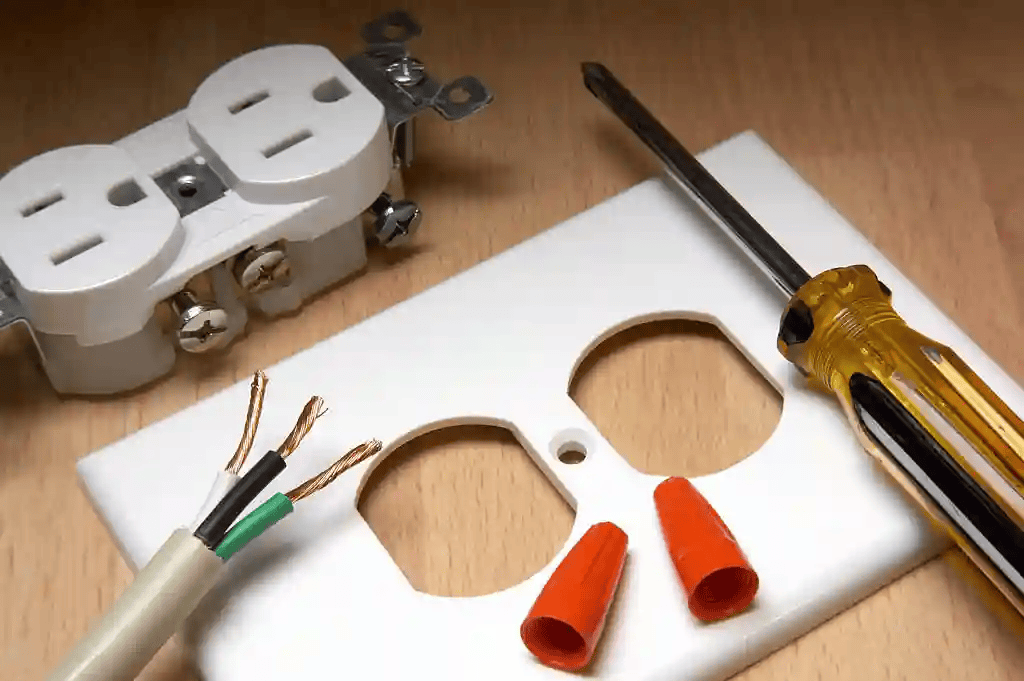 Electrician performing a diagnostic inspection of a home's electrical system