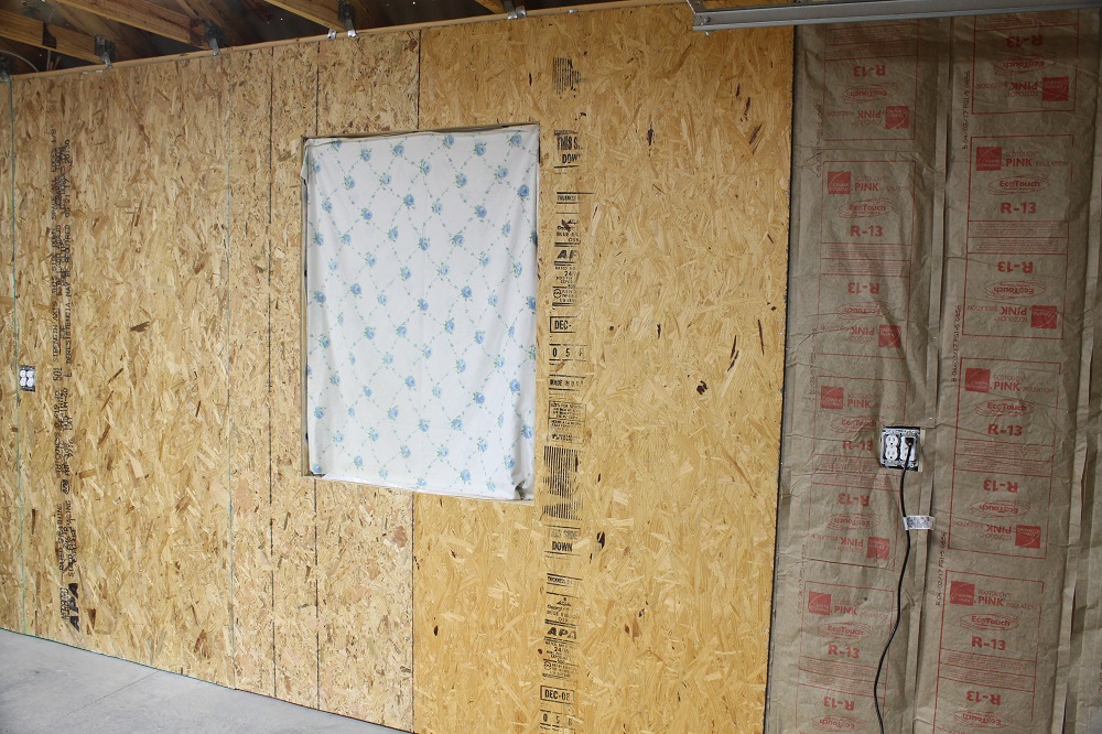 How To - Sheathing Garage Walls With Plywood and Insulate Them Too