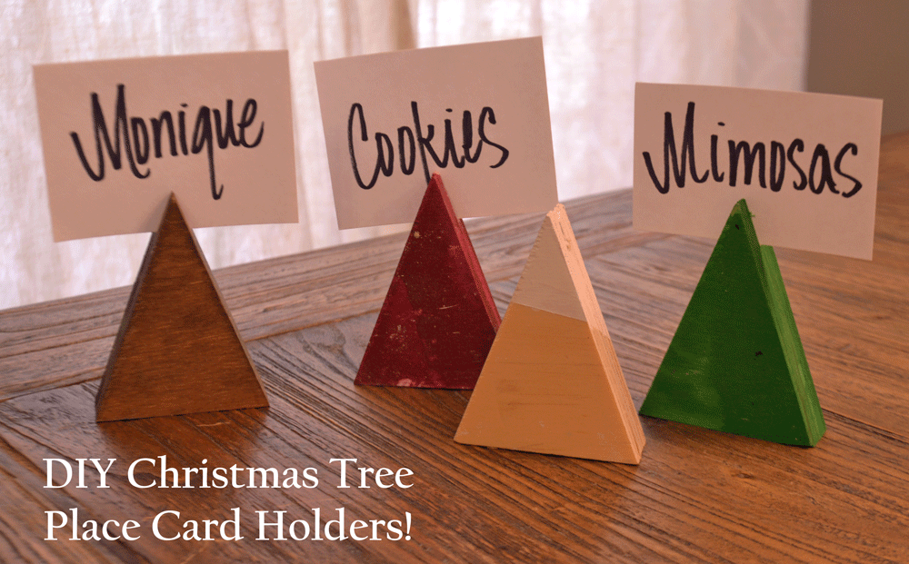 How to Make Easy Christmas Tree Place Card Holders Home Fixated
