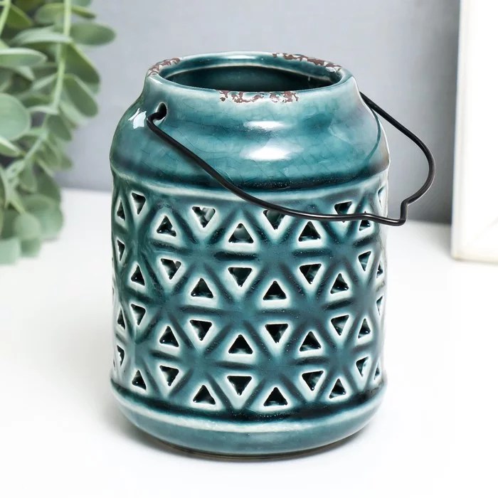 Geometric Design Ceramic Lantern Ceramic Lantern The Metropolitan