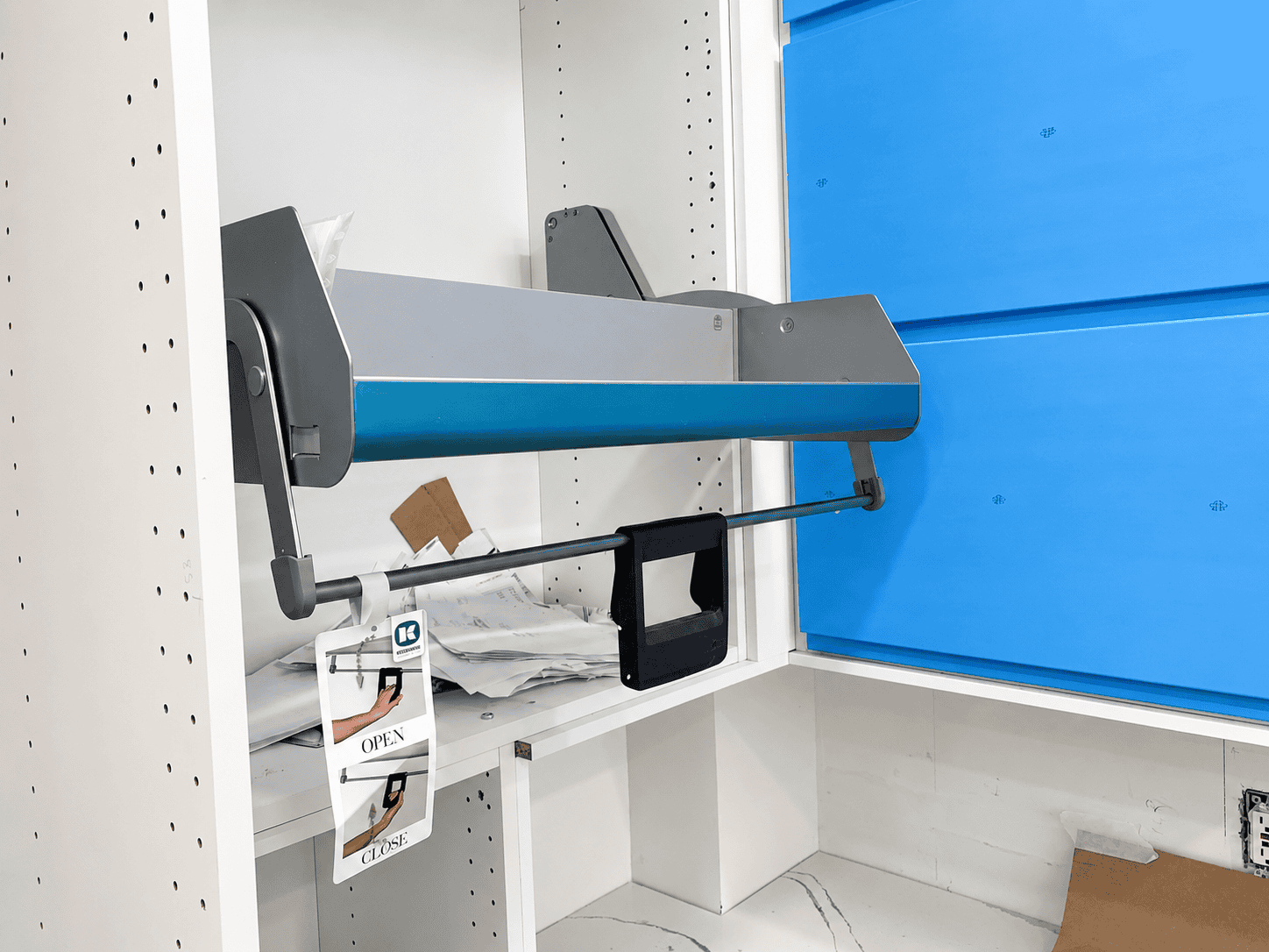 Second Kesseböhmer iMove installed in a 24-inch IKEA SEKTION wall cabinet