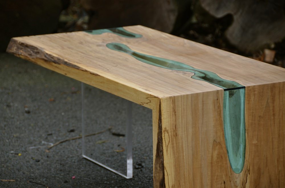 The River Collection Unique Wood And Glass Tables By Greg Klassen Homeli