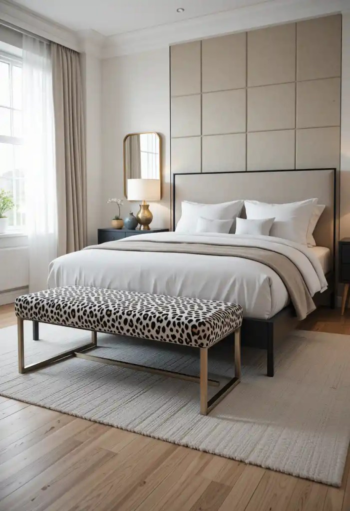 Add a Leopard Print Bench or Ottoman