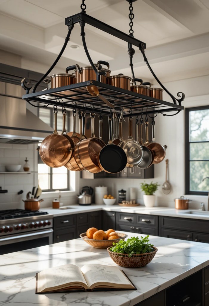 Ceiling-Mounted Pot Rack