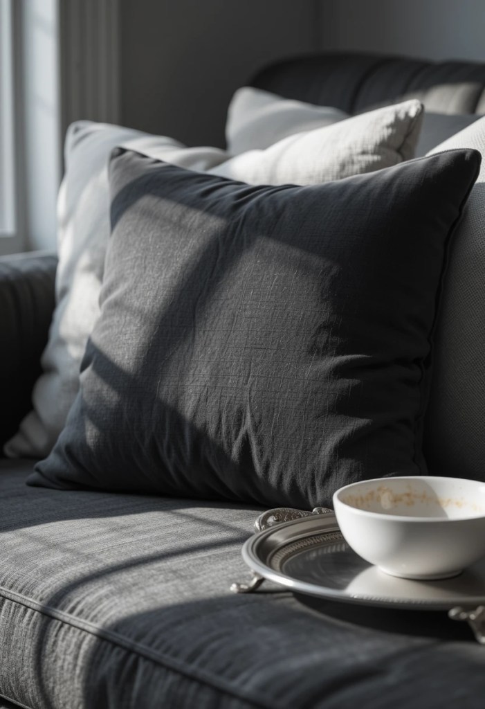Create depth with different grey tones: