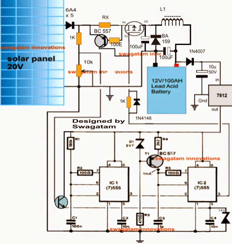 Self Optimizing Solar Battery Charger Circuit Homemade