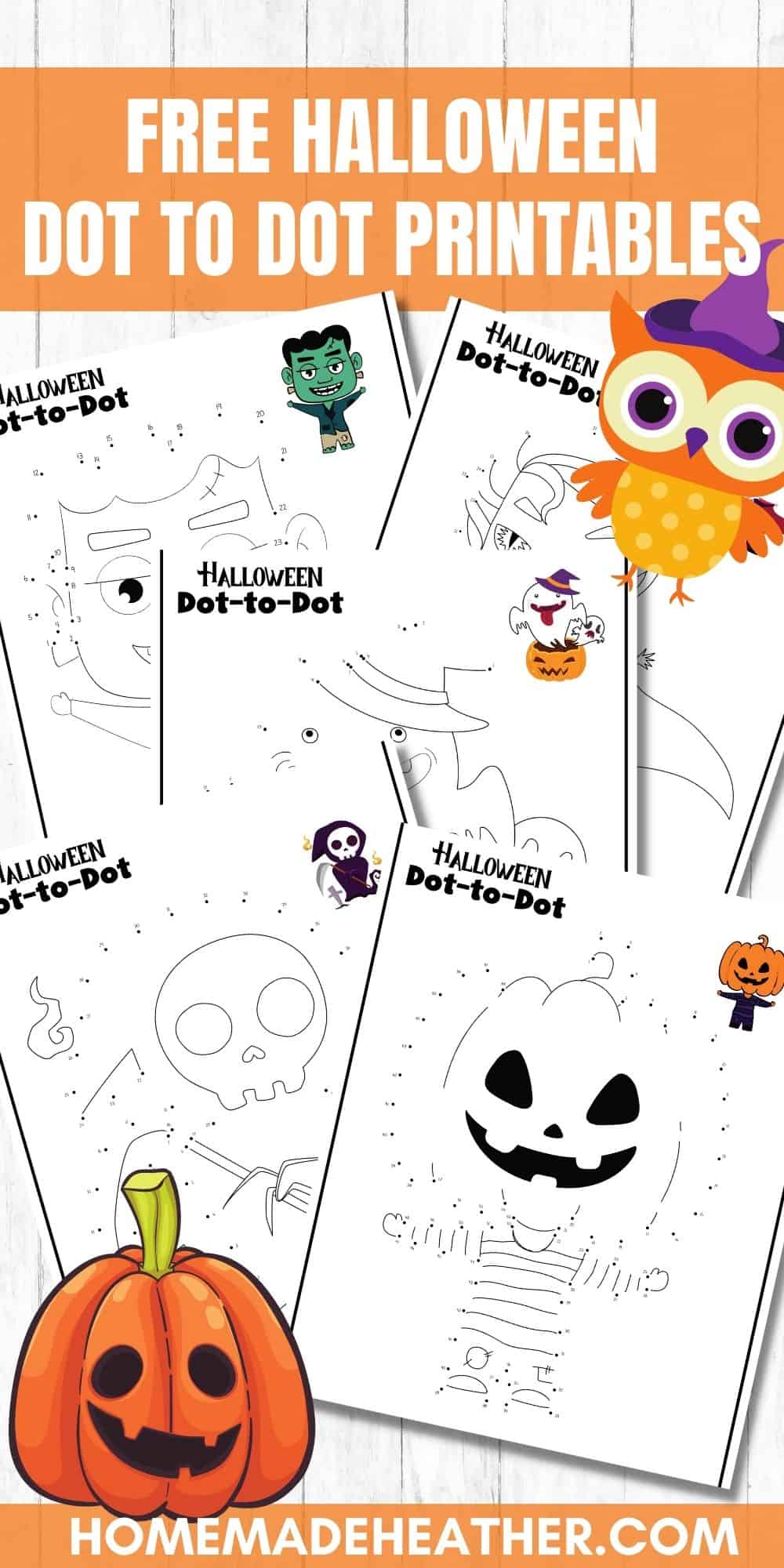 Free Halloween Dot to Dot Printables » Homemade Heather