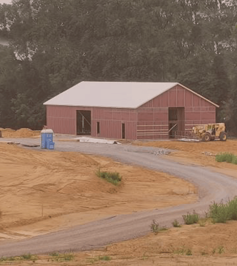 Building under construction at the Homeplace site
