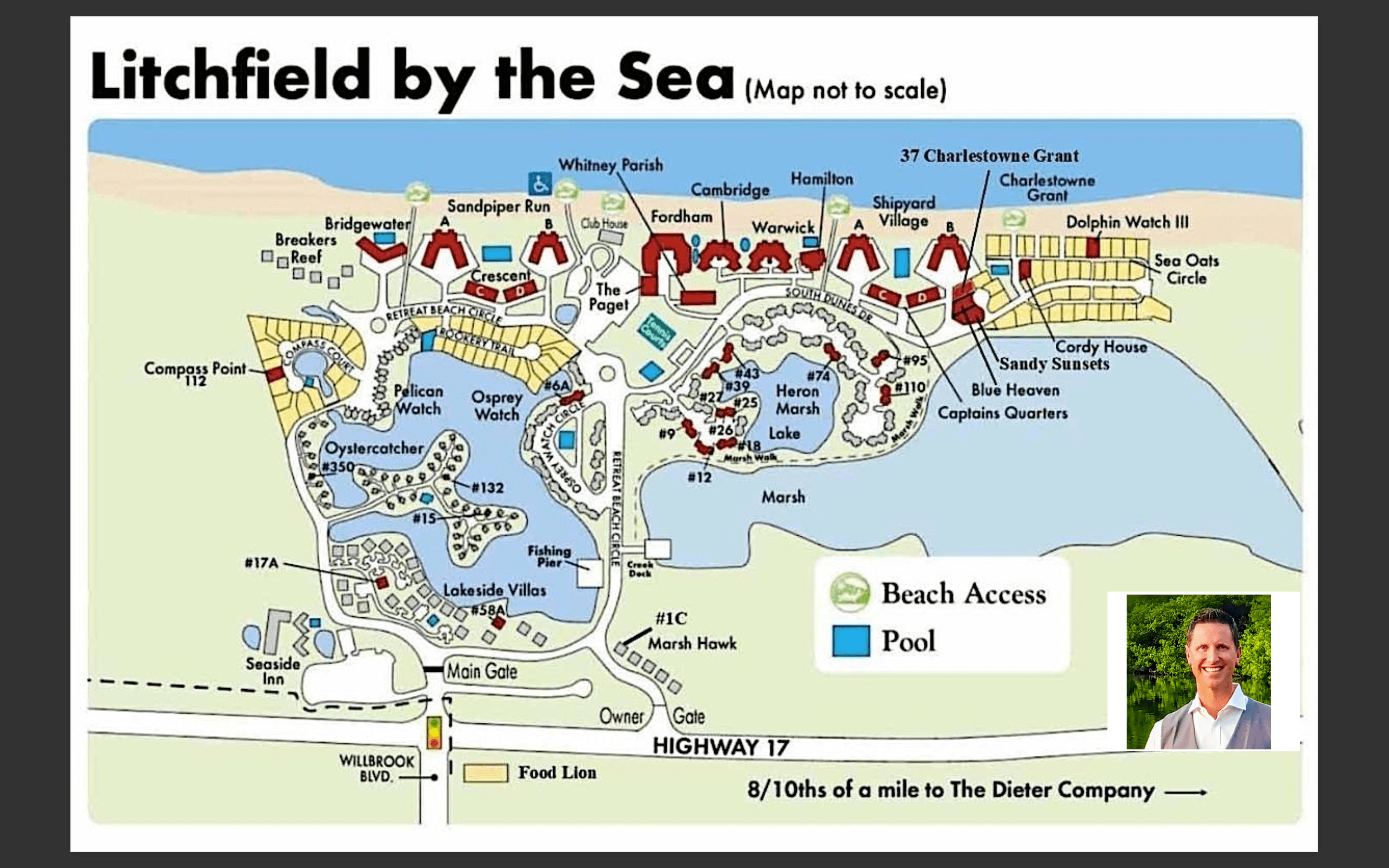 Litchfield By The Sea HOA Dues Regime Fees Costs James Schiller Team Map 