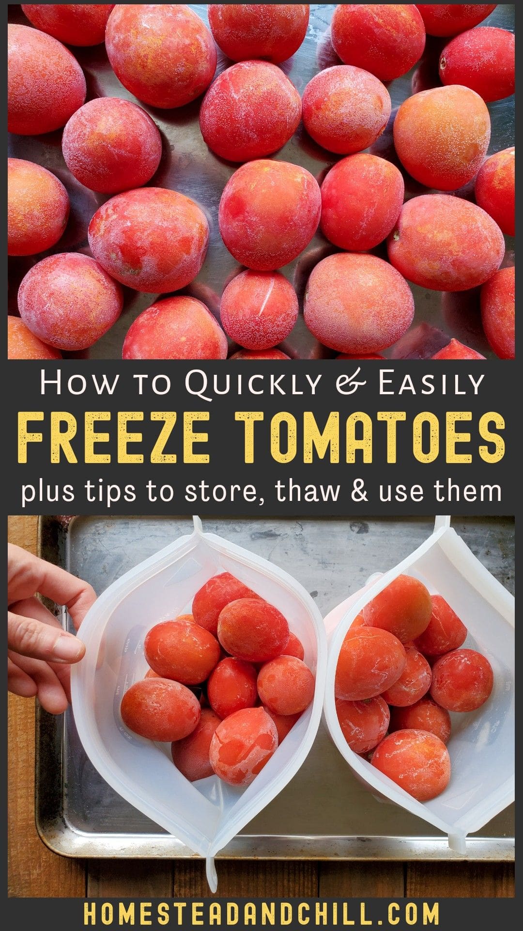 How to Freeze Tomatoes (Defrost & Use) Homestead and Chill