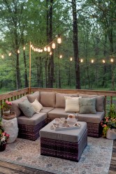 patio string lights seating decorate decorating deck cozy backyard furniture outdoors garden lighting porch space homestoriesatoz outside decks conversation covered