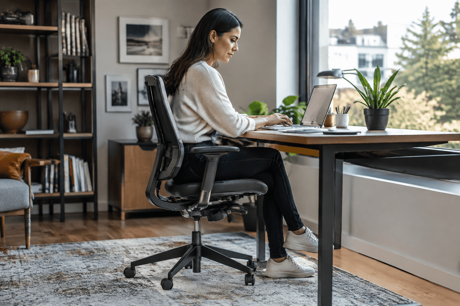 A step-by-step guide to using the natural glide system on a Steelcase Leap task chair