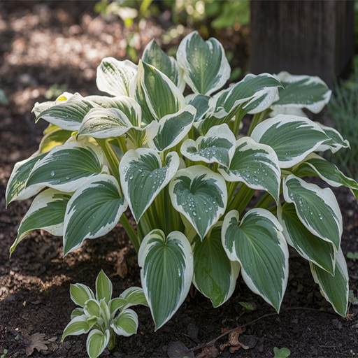 Hostas as shade-loving perennials