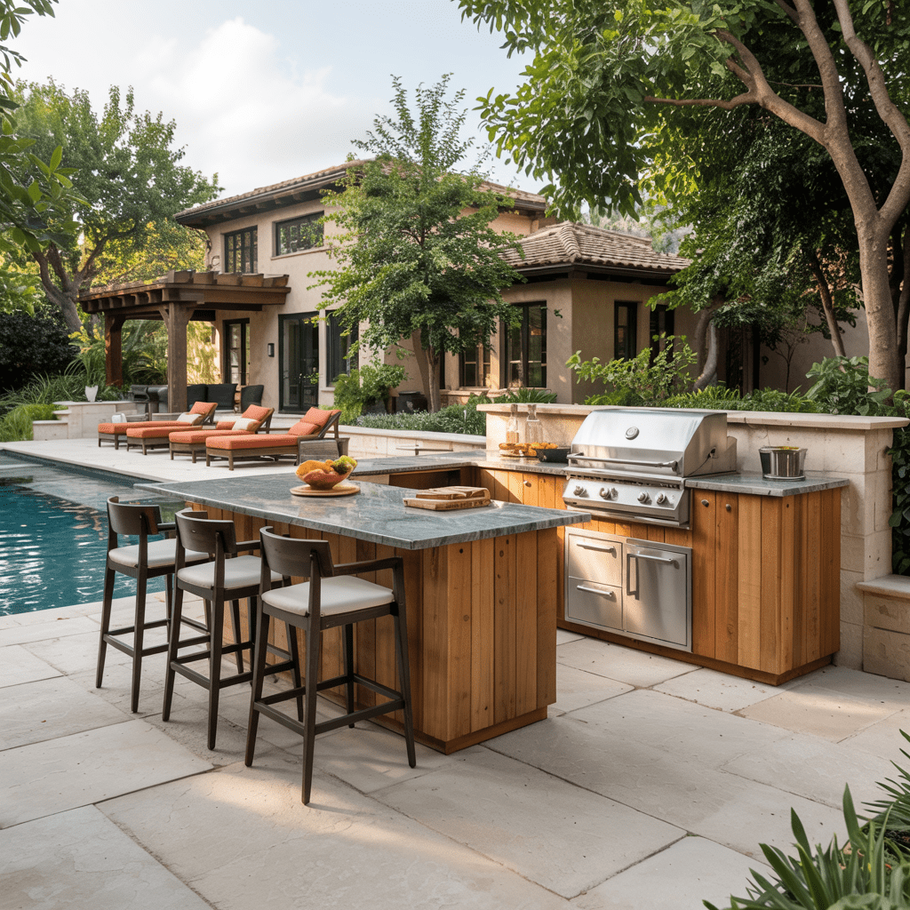 poolside kitchen