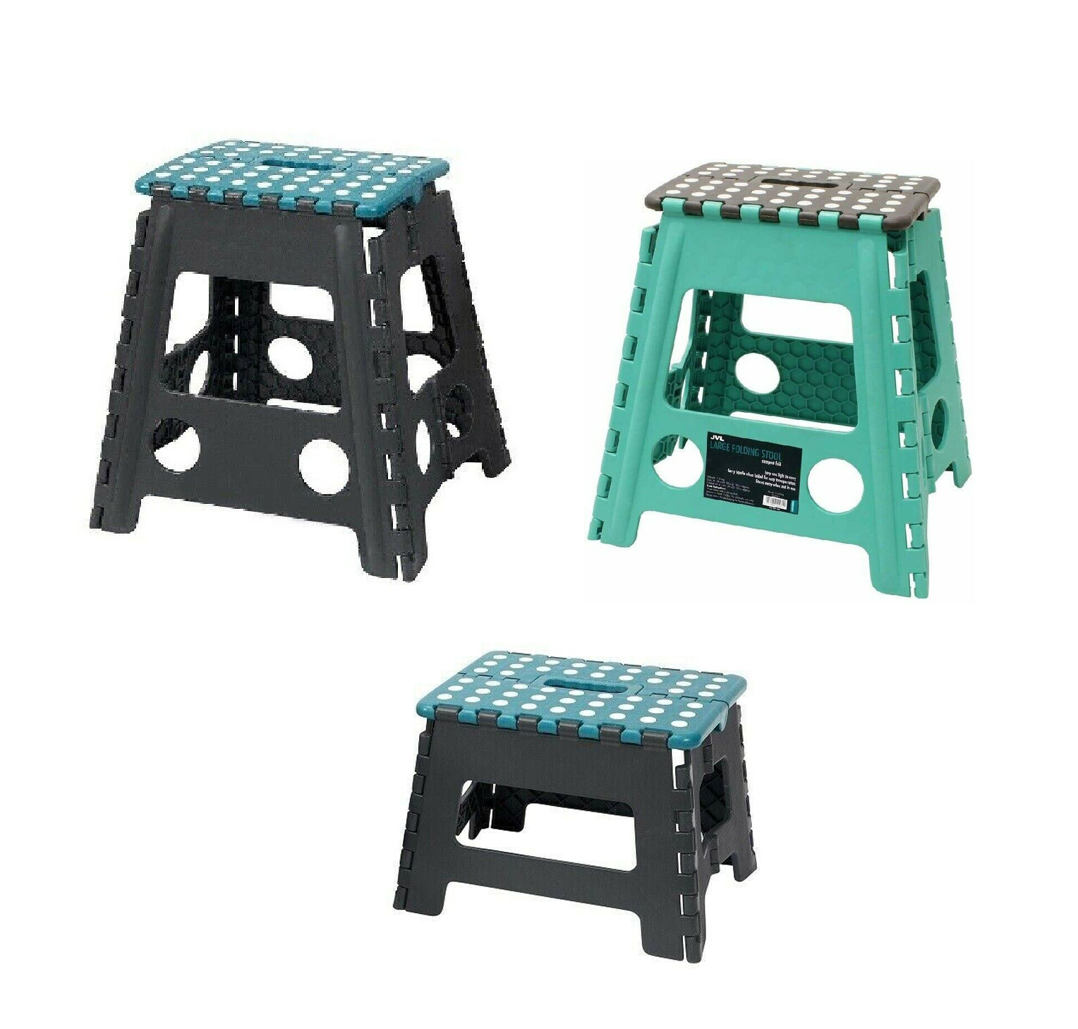 Plastic Folding Multi Purpose Step Stool Foldable Seat Home Kitchen