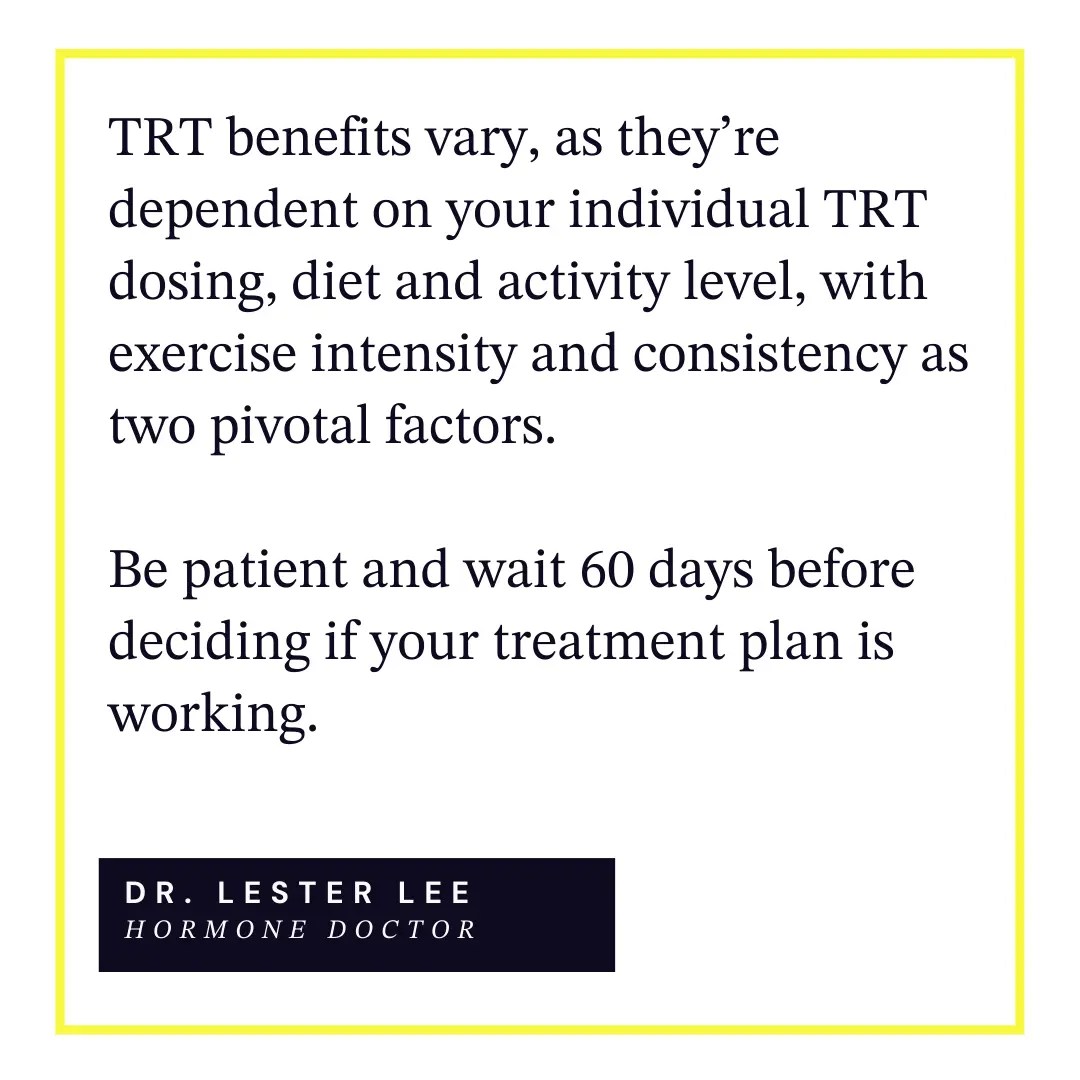 Trt benefits timeline