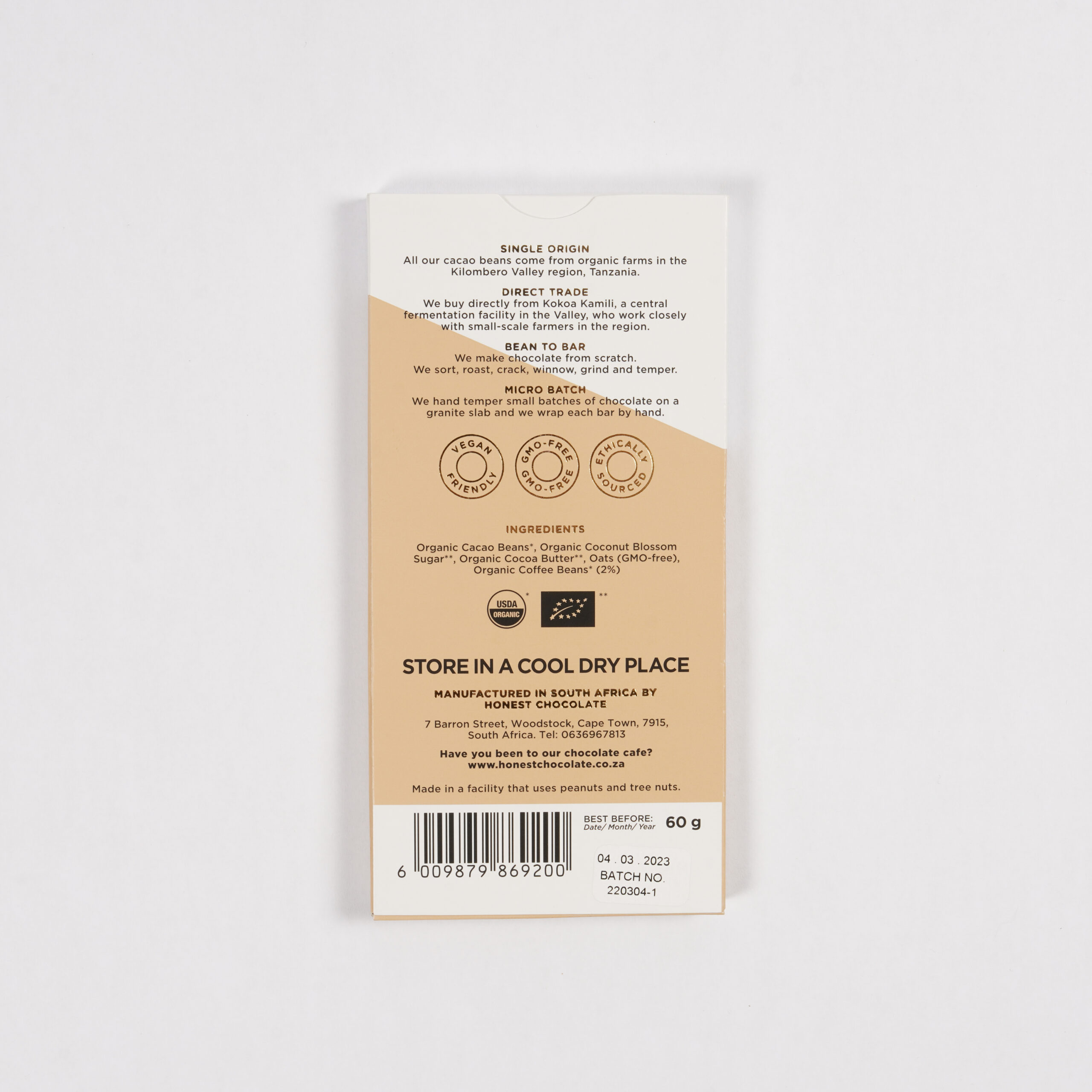 Dark Mylk With Cracked Coffee Beans - Honest Chocolate