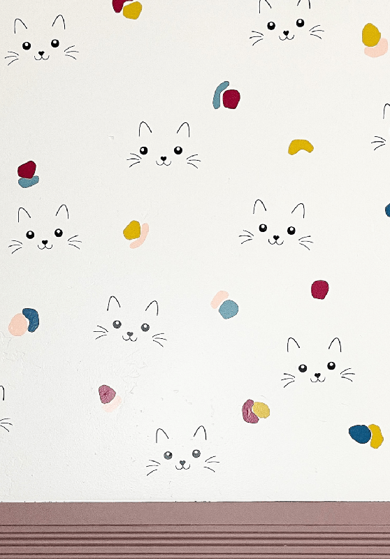 DIY Rainbow Cat Wall Decals using Cricut Vinyl