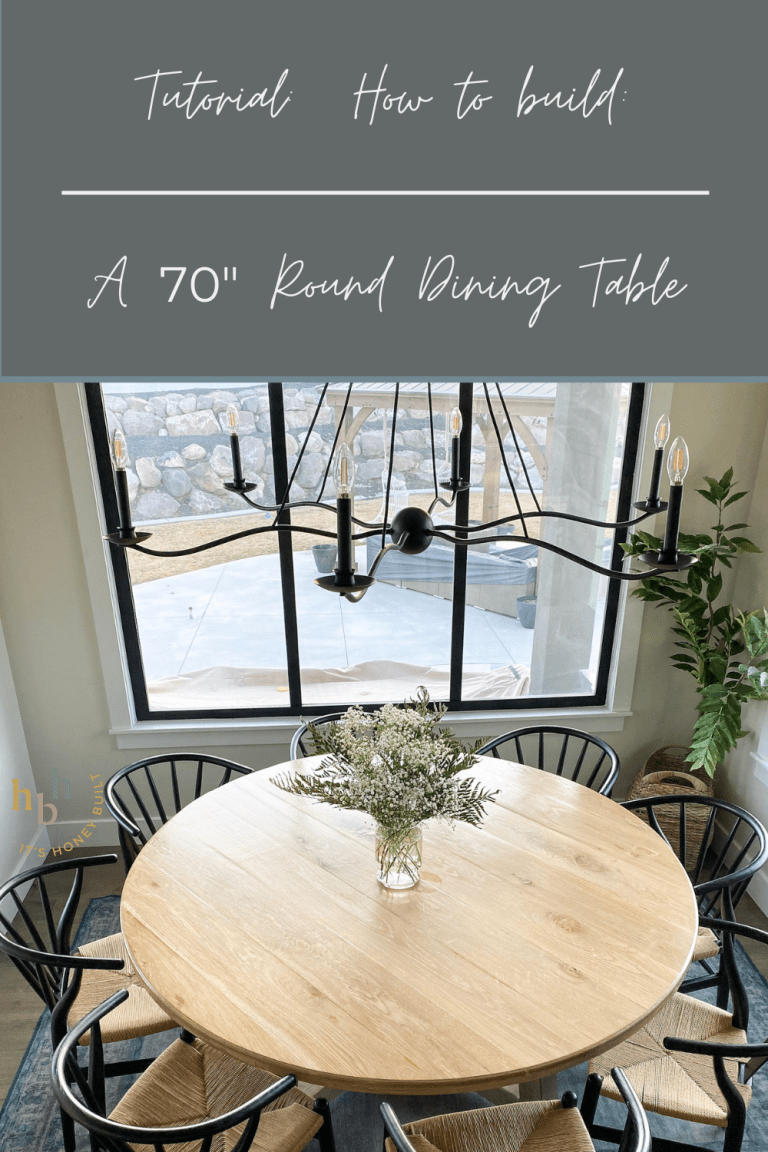 How to Build a 70” Round Dining Table Honey Built Home