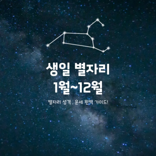 생일 별자리, 1월부터 12월까지 성격, 운세 완벽 가이드!