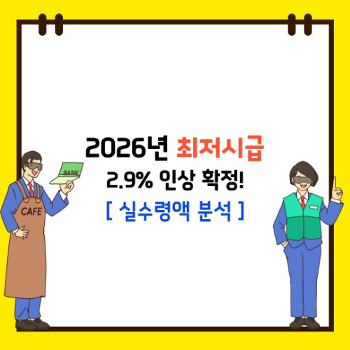 2026년 최저시급, 월 200만원 시대? 최저임금 실수령액 현실 분석!