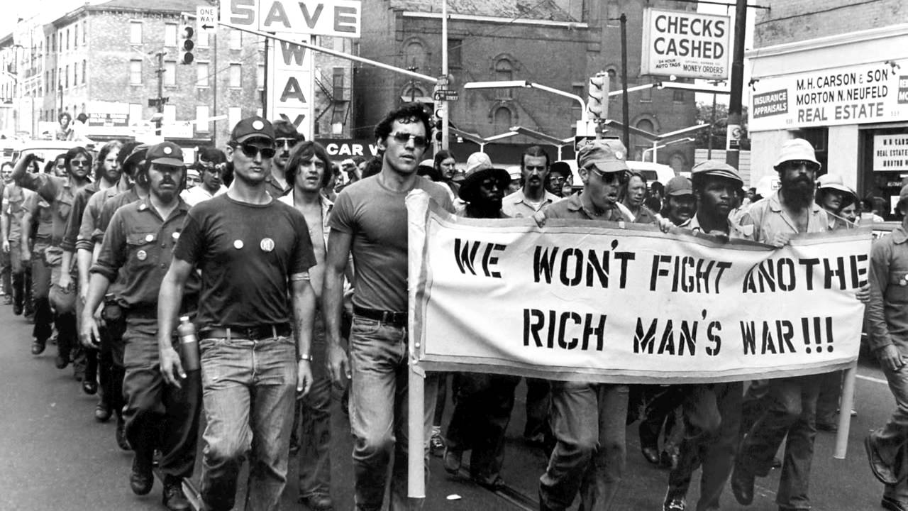 US military veterans marching against war