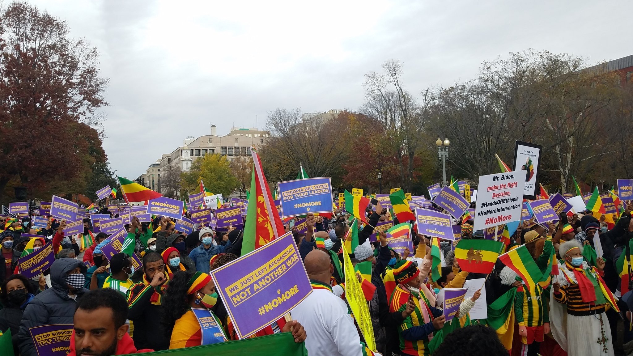 #NoMore protests against US intervention in Ethiopia