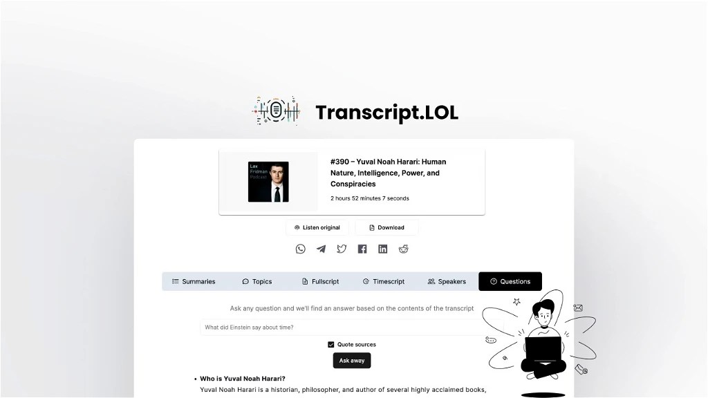 Transcript.LOL Lifetime Deal Review: The Ultimate Solution for Video, Podcast, and Meeting Transcription 1 Transcript.LOL