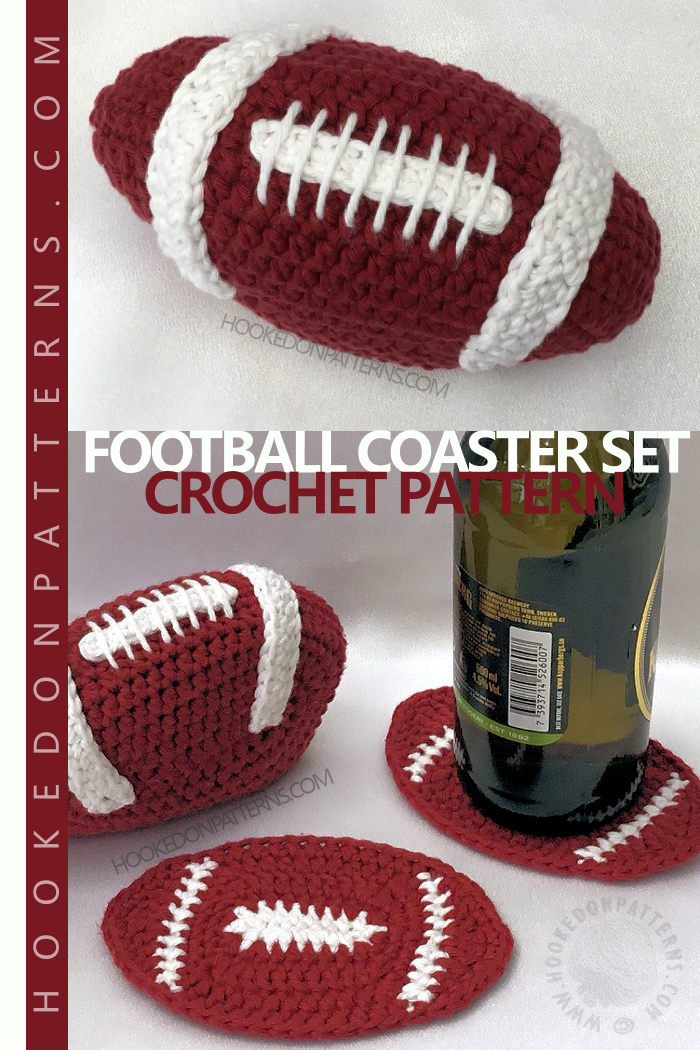 Football Crochet Pattern American Coasters Hooked On Patterns