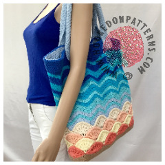 Beach Bag Crochet Pattern - Sea Shells - Hooked On Patterns