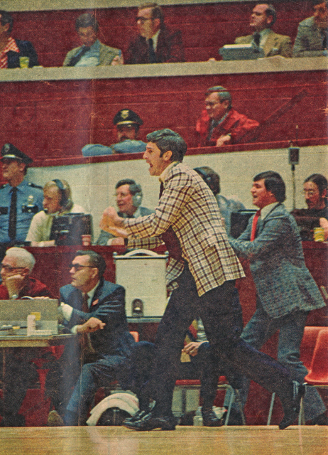 Indiana hoosiers' head coach bobby knight infamously throws his chair across the court after arguing a call vs. Bobby Knight - Indiana Basketball Hall of Fame