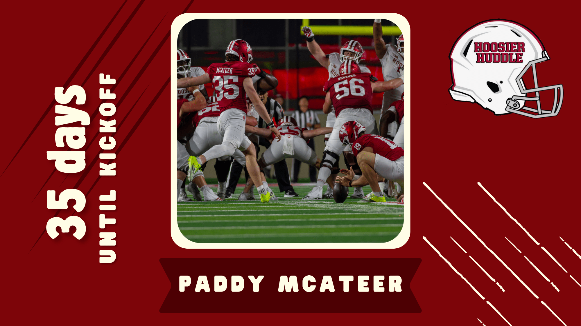 Indiana kicker Paddy McAteer