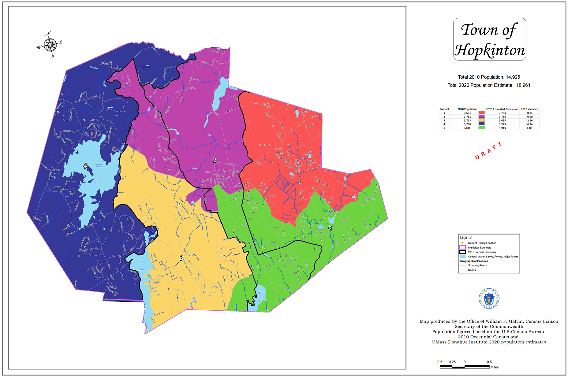 Census Shows Town Needs To Add Voting Precinct Hopkinton Independent Precinct Proposal Map 9 1 21 