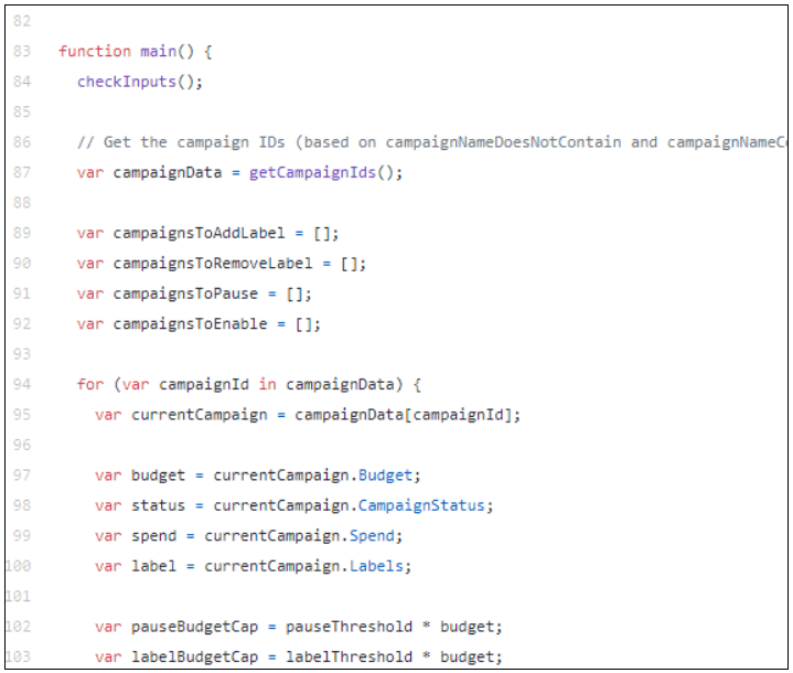 Google ads scripts sample Google ads scripts sample