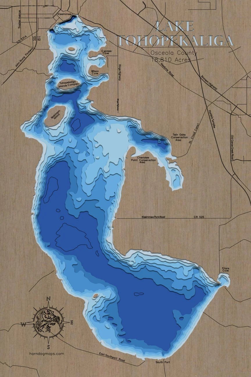 Florida Lake Maps Toho.
