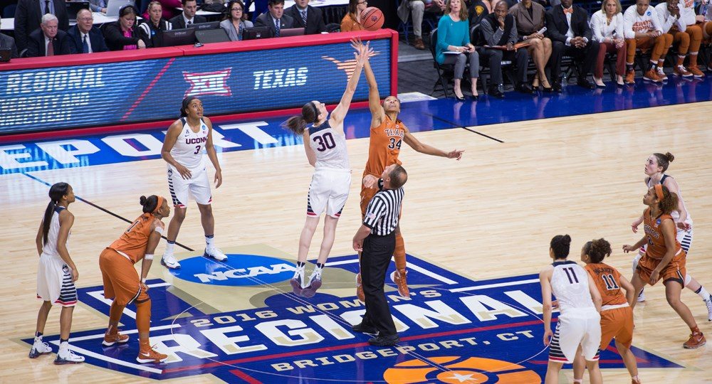 The University of Texas women's basketball season came to an end Monday with an 86-65 loss to top-ranked Connecticut in the quarterfinal of the NCAA women's basketball championship (photo courtesy of texassports.com).