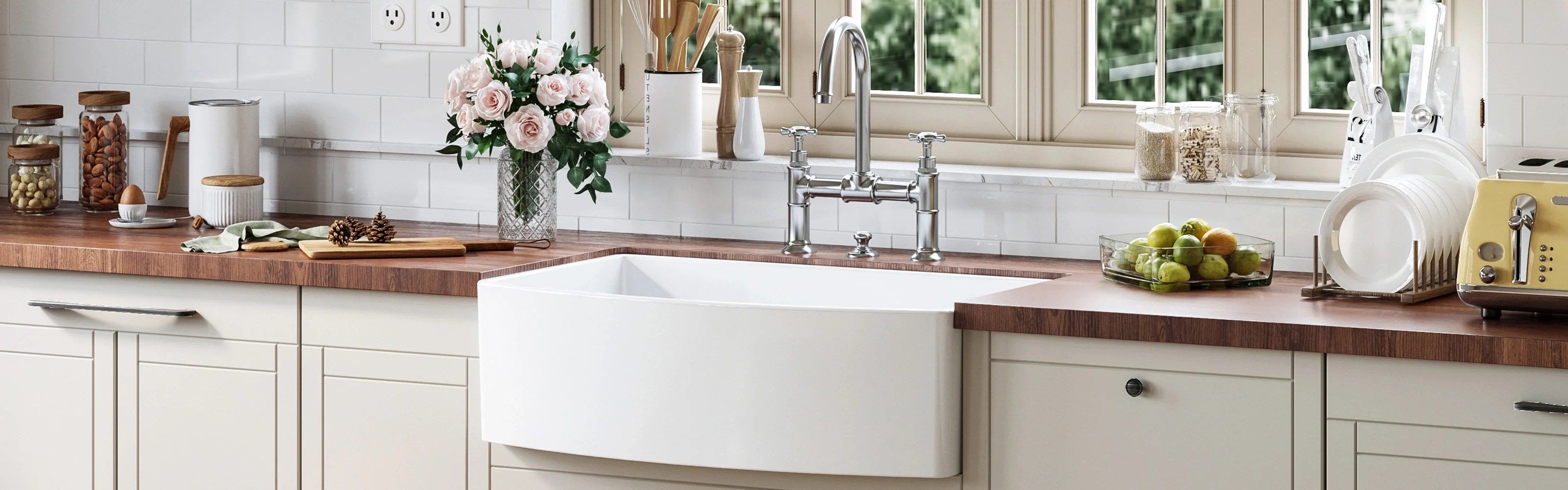 Fireclay farmhouse sink