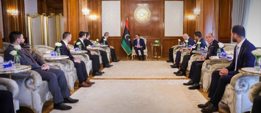 وزير الخارجية والمغتربين أسعد الشيباني خلال زيارته إلى العاصمة الليبية طرابلس – 30 آب/أغسطس 2026 – سانا.