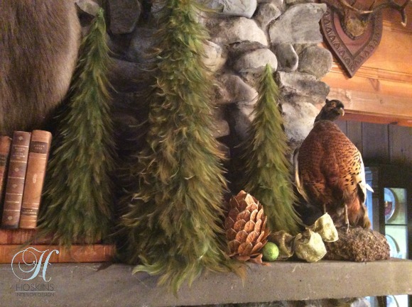 Decorating a mantle for Christmas