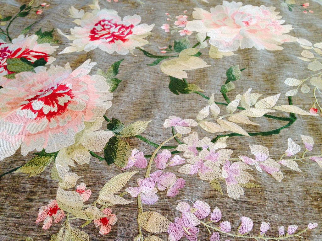 floral linen fabric